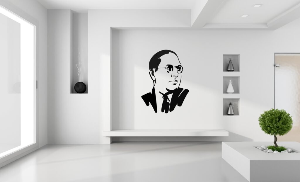 Dr ambedkar image on hospital wall
