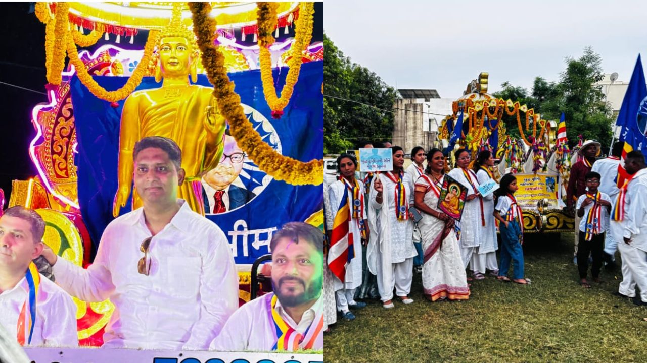 dhamma charika held at godhra on the occasion of buddha Purnima