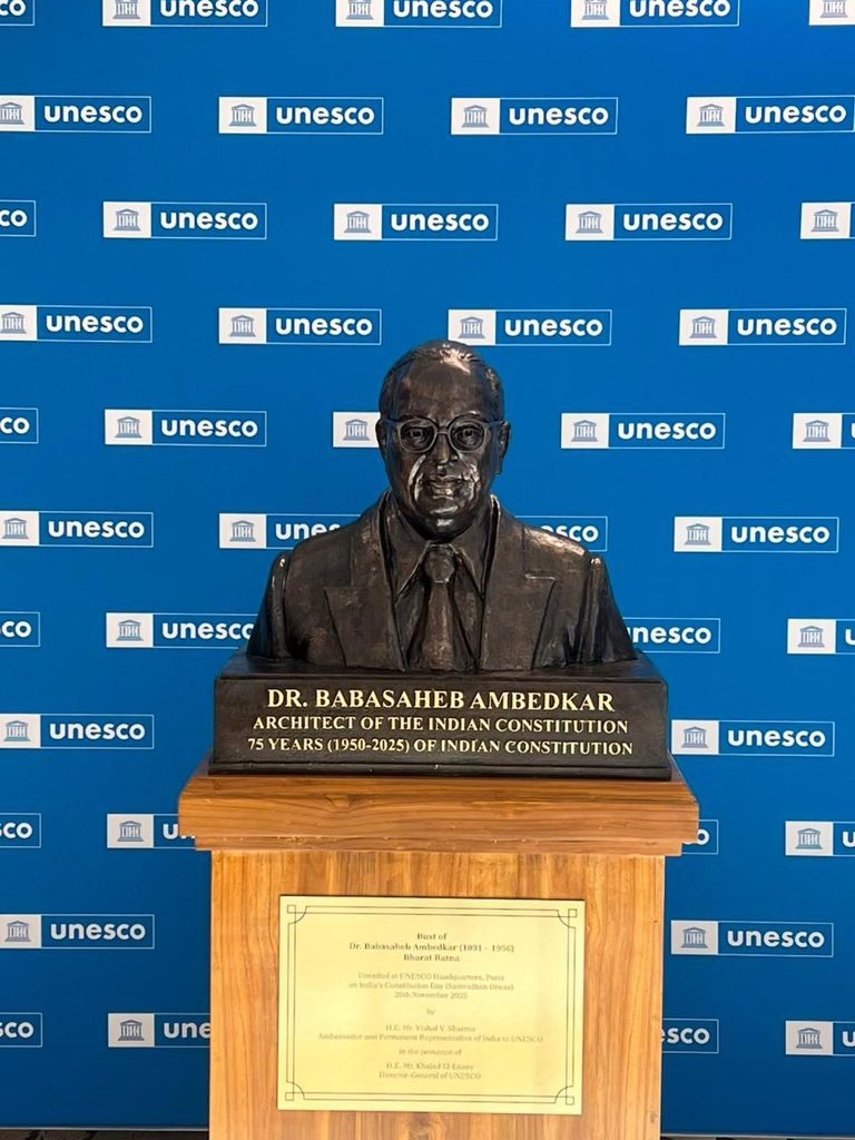 UNESCO headquarters Dr. Ambedkars statue unveiled