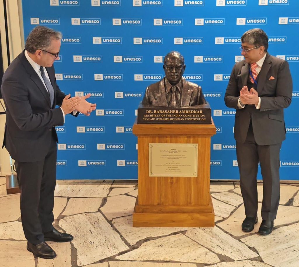 UNESCO headquarters Dr. Ambedkars statue unveiled