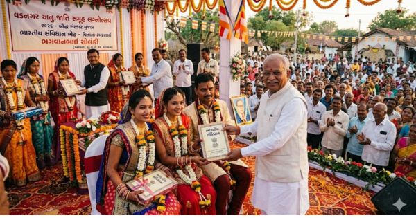 Somnath Bhagwanbhai Solanki Group Marriage Constitution Gift