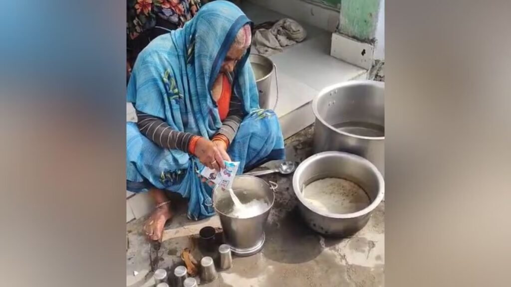 UP Mahoba midday meal milk water