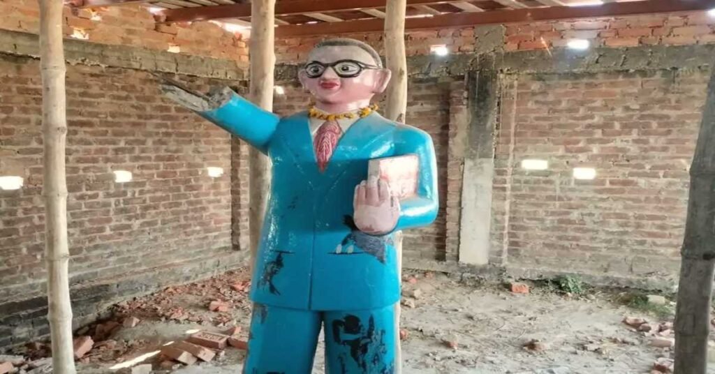dr Ambedkar statue vandalized