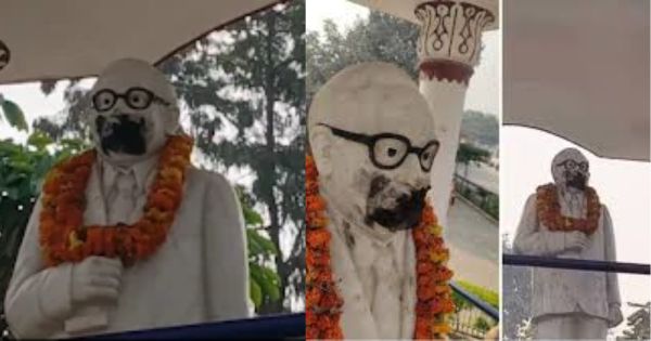 Dr Ambedkars statue was blackened in Jaunpur