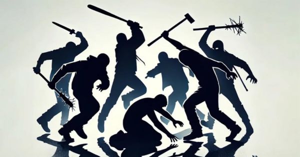 Dalit youth beaten by a mob