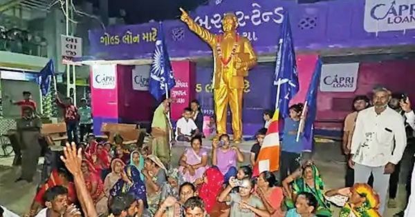 Dr Ambedkars statue in Movia Gondal