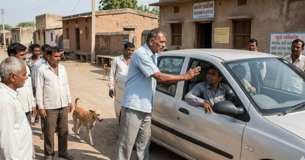 threatened Dalit sarpanch of Nawagam jamnagar