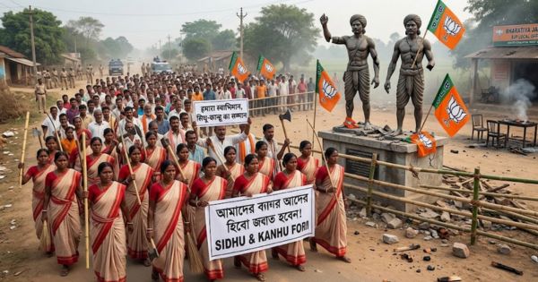 Statue of Sidhu-Kanha demolished