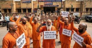 Brahmins surround police station in support of priest who tried to rape Dalit girl - AI Image