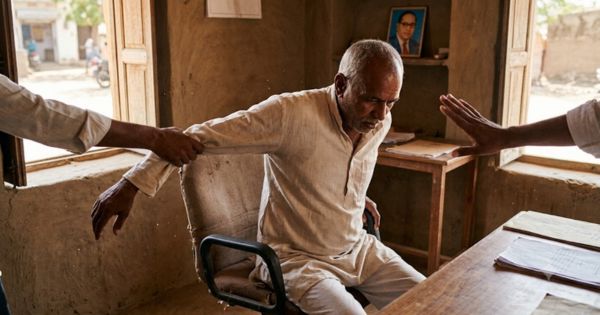Dalit sarpanch stopped from sitting on chair in Uchosan
