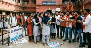 ABVP workers beat up female students wearing hijab